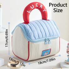 Borsetta per cosmetici a forma di casa, con grande capacità per prodotti per la cura della pelle, borsa da viaggio portatile per articoli da toilette, borsa organizer per articoli da toilette