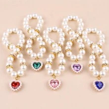 1 Piece Cute Pet Pearl Collar Dog Princess Bow Necklace Cat Jewelry Collar Puppy Accessories Dog Chain Chihuahua Wedding Jewelry Stuff - Multicolor - View 1
