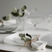 1/6/10pcs Soft White Dining Table Napkin Covers - White - View 2