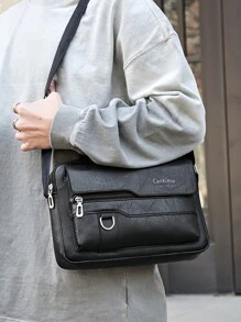 Shoulder Bag Men's Business Crossbody Bag Hanging Bag Leisure Handbag Fashion Brand Diagonal Small Backpack Vintage Purse Sling Bag