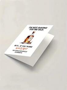 1 pieza Tarjeta de cumpleaños divertida para papá, esposo, hijo, novio - Tarjeta de cumpleaños única para hombre, personalizada, en inglés, para celebrar el 10º, 20º, 30º, 40º, 50º, 60º, 70º u 80º cumpleaños