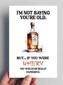 1 pieza Tarjeta de cumpleaños divertida para papá, esposo, hijo, novio - Tarjeta de cumpleaños única para hombre, personalizada, en inglés, para celebrar el 10º, 20º, 30º, 40º, 50º, 60º, 70º u 80º cumpleaños