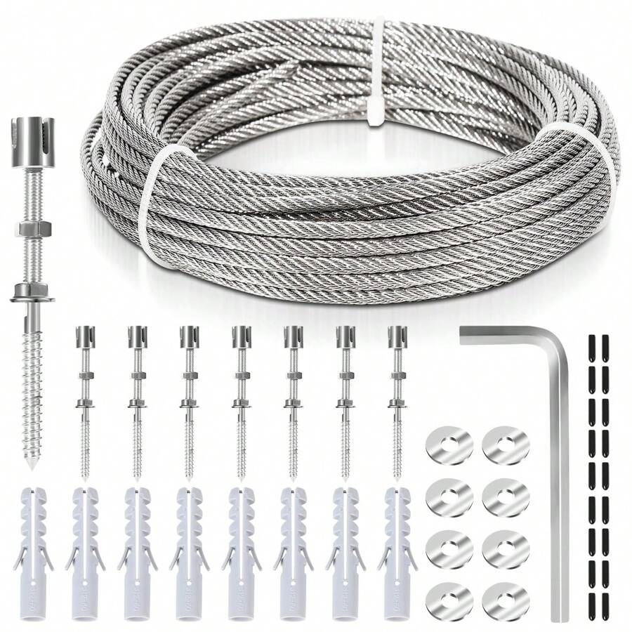 Kerbl 442003/106 Connettori Per Cavi LitzClip In Acciaio Inox - Fino A 3mm, 10 Pezzi, Con Tappi In Plastica UV