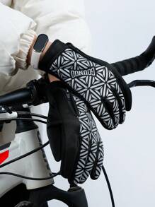 GOUNOD 1 para nowych polarowych rękawiczek rowerowych z zamkiem silikonowym antypoślizgowe rękawiczki do jazdy konnej wodoodporne rękawiczki do sportów narciarskich