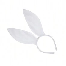 Conjunto de accesorios para disfraz de conejita , diadema con orejas y cola de conejo, accesorios de cosplay para escenarios de Halloween. - Blanco - Ver 4