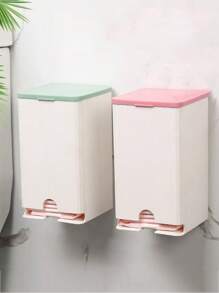 1 pièce Support mural pour serviettes hygiéniques et papier toilette dans la salle de bain, organisateur de rangement multifonctionnel avec couvercle rabattable anti-poussière, décoration de salle de bain et décoration d'automne