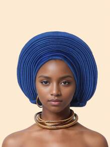 尼日利亚头带婚礼派对头饰优雅非洲头带头巾成品女士自动发带女式头巾