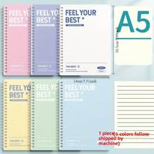 6 Cuadernos espirales: Tonos pastel minimalistas, citas inspiradoras, páginas rayadas, esenciales para tomar notas en clase, fáciles de pasar las páginas, artículos imprescindibles para el aula