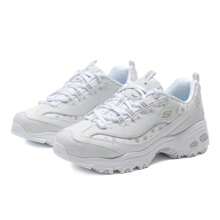 Skechers D'LITES系列系带运动鞋，女士休闲通勤鞋，跑步鞋 896180-WHT - 白色 - 查看 3