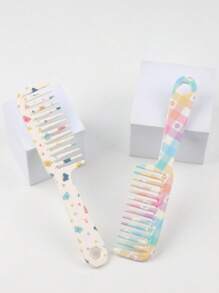 1pc Cute And Well Behaved Hair Comb, Long Comb, Fashionable Anti-Static Large Massage Comb - Multicolor - View 3