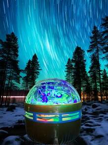 Romantic Aurora Projector Lamp, LED Northern Lights & Ocean Wave Projector With Remote Control RGB Lighting Effects, Glow Projection For Bedroom, Gaming Room, Home Theater, Ceiling, Holiday Party Decor - Multicolor - View 4