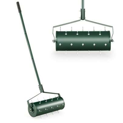 45 Cm Manual Lawn Aerator Garden Heavy Duty Rolling Aerator Lawn Tool