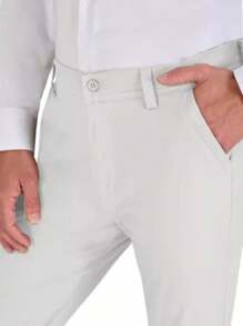 Men's Skinny Trousers Made Of Stretch Gabardine
