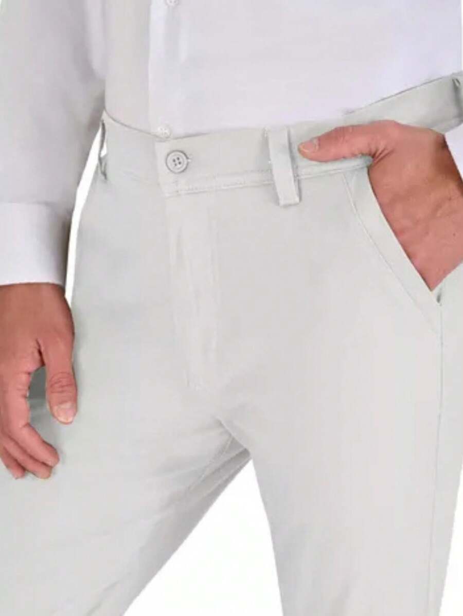 Men's Skinny Trousers Made Of Stretch Gabardine
