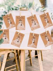 60 piezas - Juegos de ducha nupcial "El vestido" para invitados que incluyen tarjetas de juegos de ducha de boda y lápices solubles en agua. Decoraciones de boda divertidas, suministros para fiestas, ideas de juegos para fiestas de San Valentín y celebraciones festivas