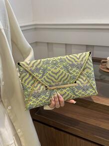 Bolsa envelope com padrão de nuvem minimalista portátil para transporte diário