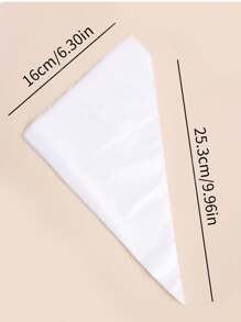 1 caja de 50 bolsas desechables para decorar pasteles, crema, betún y repostería - Blanco - Ver 3