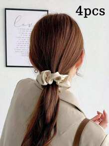 4 件简单发圈，完美作为伴娘礼物、单身派对礼物、新娘婚礼纪念品情人节和新年礼物，送给女朋友和家人 - 彩色 - 查看 2