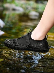 Men's 5 Toe Quick Dry Water Shoes - Anti-Slip & Wear-Resistant - Suitable For Beach, Wading, Hiking, Trekking, Surfing, Fishing, Gym Yoga, Deep Squat And Other Multi-Purpose Water Sports - Black - View 2
