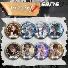1 件 Identity V 闪亮徽章，纯色全息徽章，58 毫米，游戏卡通周边，朋友礼物 - 彩色 - 查看 2