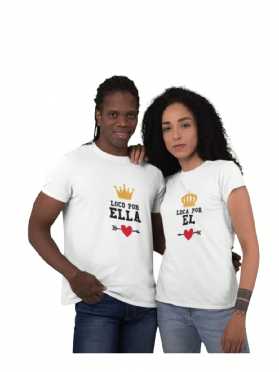 Duo de Playeras Para Parejas - Negro - Ver 1