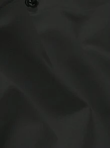 Men's Solid Color Plain Button-Down Casual & Business Commuting Minimalist Print Short Sleeve Shirt - Black - View 7