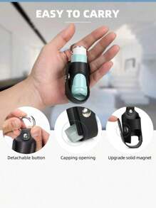 哮喘吸入器支架、止咳喷雾瓶收纳袋、成人轻便便携式哮喘吸入器盒（不含吸入器）、抗菌喷雾瓶收纳袋、便携式药瓶收纳袋、皮套（仅支架）旅行必需品旅行配件假期暑假返校 - 彩色 - 查看 3