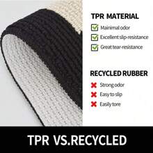 1 Stück rutschfeste Nylon-Fußmatte mit Zwei-Farben-Design, dekorativer Eingangsläufer, Badezimmermatte, Geschenk für Geburtstag, Abschluss, Raumdekoration, Heimdekoration, Badezimmerdekoration, Schlafzimmerdekoration, Küchendekoration, Wohnzimmerdekoration, Bürodekoration, Hausdekoration, Wohnzimmerteppich, Raumdekoration, ästhetischer Teppich - Schwarz - Übersicht 9