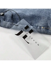 50-200 PCS Custom Frosted PVC Hang Tags With Nylon String, Luxury Printed Plastic Swing Tags Clothing Labels Garment Hang Tags, Waterproof Plastic Labels