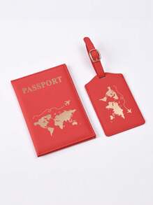 4/2/1pc Couple Travel Passport Holder, Imitation Leather Passport Wallet, Passport Cover, Suitable For Honeymoon Travel, Pu Leather Passport Holder, Passport Cover, Passport Wallet, Passport Card Holder Lightweight And Stylish Flight Travel Accessories, Suitable For Women Or Men Taking Business Travel, Student Travel - Multicolor - View 9