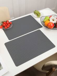 1-4pcs Rectangular Simple Multicolor PU Leather Placemats, Washable, Easy To Clean, Wipe-Clean, Anti-Slip, Heat Resistant, For Dining Table, Holiday, Wedding, Party, Festival Decor - Multicolor - View 17