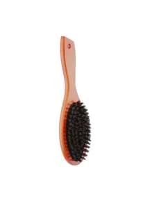 1 Peça Escova de Cerdas Naturais Pente Anti-Estático Oval Para Penteado Escova de Cabelo Com Cabo de Madeira Para Mulheres e Homens, Pente de Faia Natural Escova de Cabelo Para Cabelos Cacheados, Grossos, Longos, Secos e Úmidos, Desembaraçador, Escovas de Massagem
