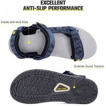 CAMEL CROWN Men's Waterproof Hiking Sandals, With Arch Support, Open Toe Design, Comfortable Outdoor Beach Water Sports Sandals For Summer - Dark Blue - View 4