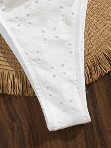 全新柔软蕾丝装饰吊带系带沙滩裙性感优雅派对比基尼套装，夏季时尚女士比基尼