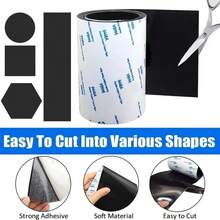 Almohadillas para muebles cortables de silicona autoadhesivas antideslizantes de 4x40 pulgadas - Protectores de suelo de goma antideslizantes y antiarañazos - 1 rollo de silicona - Ver 5