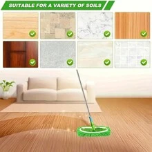12 Reusable Ultra-Fine Fiber Mop Pads, Dry And Wet Cleaning Cloths - Household Floor Washable Replaceable Mop Head Supplement
