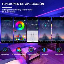 HIFILUZ 20M RGB Multicolor Flexible Neon LED Strips With App Use And Remote Controls For Color And Audio Rhythmic Adjustment