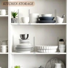 Transparent Acrylic Shelf Dividers Multifunctional Shelf Divider Shelf Divider, Wardrobe Divider For Bedroom, Kitchen,Study Cabinets And Organisation