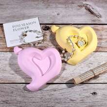 1 szt. Forma silikonowa do odlewania żywicy w kształcie serca, stojak na biżuterię, odpowiednia do dekoracji walentynkowych