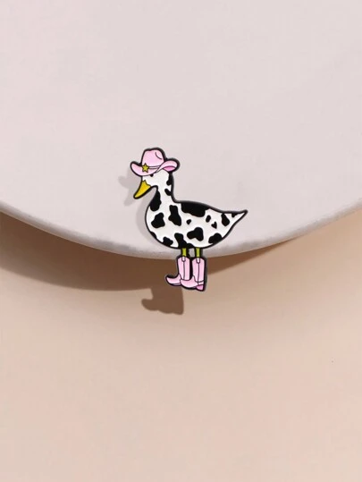 1pc Creative Cartoon Duck Decorative Brooch Pin, Suitable For Backpacks, Clothes, Hats, Accessories, Great Gift For Friends