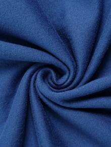 Women's Fashionable Y2K Retro Backless Lace-Up Fitted Music Note Print Crop Top, Short Sleeve T-Shirt - Navy Blue - View 7