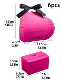 3pcs/6pcs Heart Candy Box Gift Set, High-End Valentine's Day Wedding Favor Box - Paper - View 18