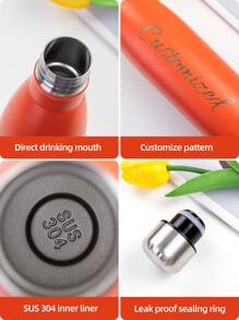 1 cană personalizată din oțel inoxidabil, cană personalizată din oțel inoxidabil 304 cu strat dublu izolată în vid, cană portabilă cu text din sticlă de apă sport personalizată pentru birou, cadou de petrecere, cadou de sărbători, cadou de Ziua Îndrăgostiților pentru soție, soț, echipament de camping și drumeții