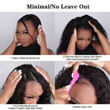 200% Density Deep Wave V Part Wig Human Hair No Leave Out Brazilian Glueless Curly Wave Upgrade U Part V Part Wigs For Women Human Hair Natural Color Curly Human Hair For Women Unprocessed Brazilian Virgin Glueless Human Hair V Part Wig Straight Human Hair Wigs Natural Color 22-28 Inches Water Wave Wig