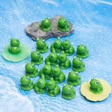 10/20/30pcs Resin Mini Green Frog Figurines, Small Sculpture Ornament Animal Model For DIY Landscape, Home Decoration Accessories