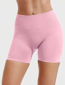 VOYJOY Women Workout Gym Impact Shorts Elieen Hidden Scrunch Butt Lifting Mid Low Waist 4.5" Seamless Shorts  Gym Shorts Black Shorts  Gym Shorts For Women Summer Women Clothes Pink Shorts  Summer Shorts For Women - Hồng - Xem 5