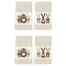 Eggs Bunny 现代家用清洁布、洗碗布、百洁布、茶巾餐垫 - 柔软吸水干燥布，适用于厨房、餐桌和家居装饰，是送给家人和朋友的完美礼物 - 彩色 - 查看 10