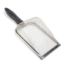 Pala para residuos de Gato, largo, pala de Metal de acero inoxidable, filtro de, pala para basura, herramienta de limpieza para mascotas, suministros para gatos - C - Ver 8