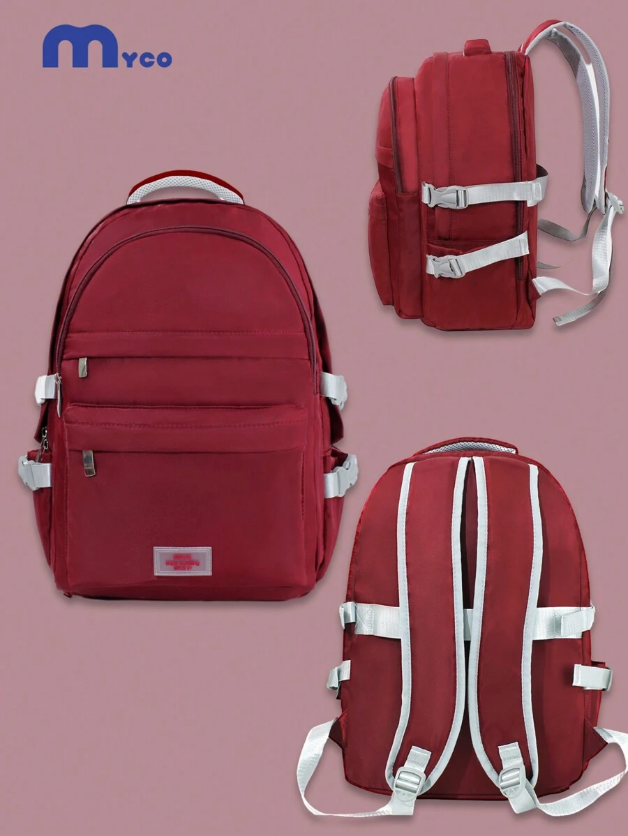 Quà tặng Giáng sinh năm mới Ba lô du lịch chống thấm nước dung tích lớn có ngăn đựng giày, Túi xách tay được TSA chấp thuận, Ba lô công tác, Ba lô màu đỏ tía