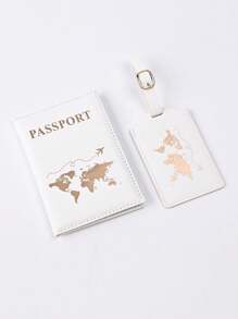4/2/1pc Couple Travel Passport Holder, Imitation Leather Passport Wallet, Passport Cover, Suitable For Honeymoon Travel, Pu Leather Passport Holder, Passport Cover, Passport Wallet, Passport Card Holder Lightweight And Stylish Flight Travel Accessories, Suitable For Women Or Men Taking Business Travel, Student Travel - Multicolor - View 7